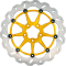 (image for) 13" Full-floating Rotor, Gold Carrier (Radial Mount Only)