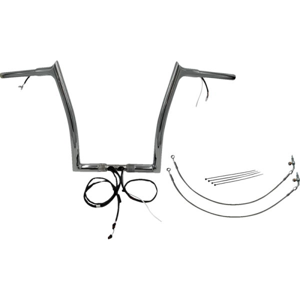 (image for) EZ Install Chrome 14" Pointed Top Handlebar Kit