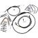 (image for) Burly Brand Black Handlebar Cable/Line Install Kit, For 12" Ape hanger bar