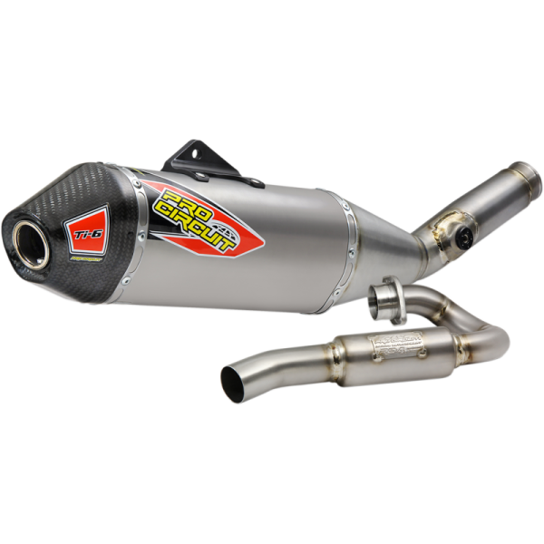 (image for) Pro Circuit Ti-6 Titanium Exhaust System w/ Carbon End Cap for Kawasaki KX450 (2019-2023)