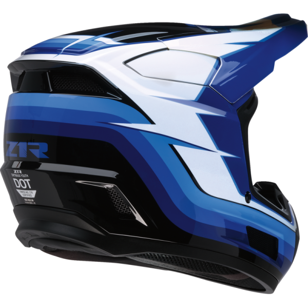 (image for) Z1R Dirt Maxx Youth Helmet - Vortex Blue/White - Size M