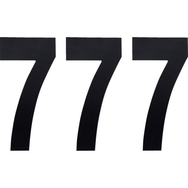 (image for) FACTORY EFFEX Standard Numbers - 6" Black - No. 7