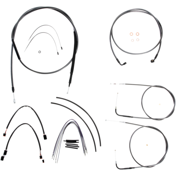 (image for) MAGNUM Black Pearl Designer DOT Handlebar Installation Kit, 10" Apes