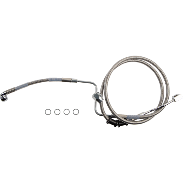 (image for) Drag Specialties Clear-Coated Rear Brake Line Kit 1741-6346