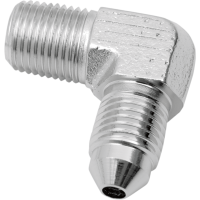 (image for) Chrome Fitting AN-3 male x 1/8" NPT male 90°
