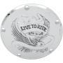(image for) "Live To Ride" Derby Cover, Chrome