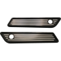 (image for) Ball-Milled Saddlebag Hinge Covers (Black Anodized)