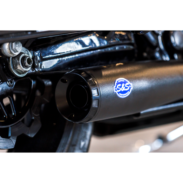 (image for) S&S CYCLE Diamondback 2-Into-1 Exhaust - Guardian Black (50-State)