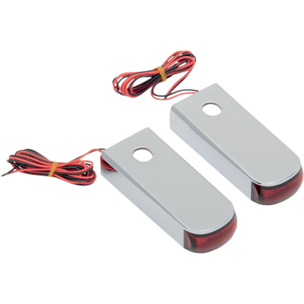 (image for) Alloy Art Fender Strut LED Marker Lights Chrome/Red/Red