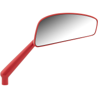 (image for) Tearchop Mirror, Red anodized, right