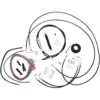 (image for) LA Choppers Black Vinyl/Stainless Braided Complete Kit for 08-13 FLTR w/ ABS (12-14in.)