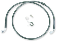 (image for) Black Vinyl-Coated Stainless Steel Front Brake Line Kit, +8" Ext