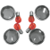 (image for) Drag Specialties Smoke Turn Signal Lens Kit with Chrome Trim Rings