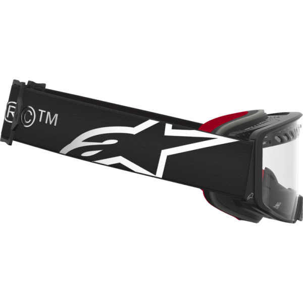 (image for) ALPINESTARS GOGGLES Alpinestars Supertech Goggles - Dura Air Fluid Black/Silver (Clear Lens)