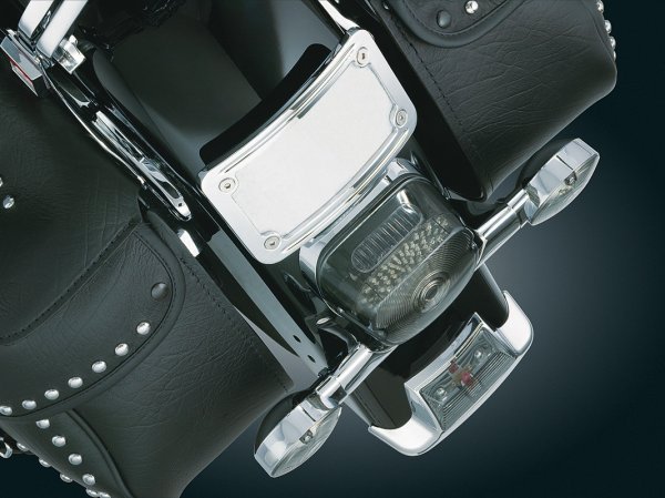 Kuryakyn Curved Laydown License Plate Mounts with Frame