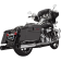 (image for) 4" DNT Straight Can Mufflers - Chrome w/ Black Outer/Black Inner End Caps