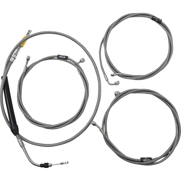 (image for) LA Choppers Stainless Standard Cable Kit (8-10in Bars)