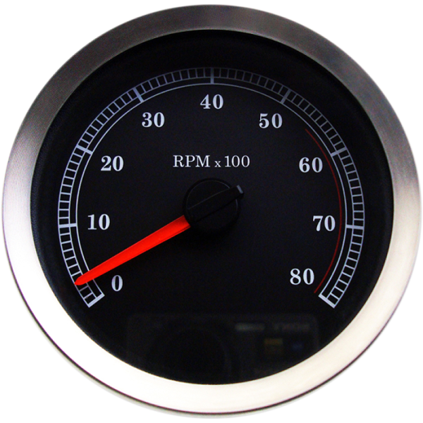 (image for) Drag Specialties 4" Electronic Tachometer Black Face