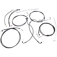 (image for) XR Black w/ Black Fittings DOT Handlebar Installation Kit, 12"-14" Apes
