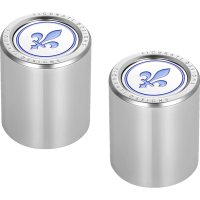 (image for) Docking Cover Mirror Polished w/ Blue Fleur-De-Lis