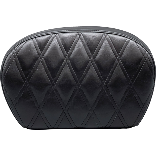 (image for) LE PERA Sissy Bar Pad Double Diamond Shiny Black Vinyl