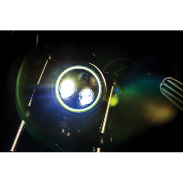 Kuryakyn 5 3/4" Orbit Prism LED Headlight with Bluetooth Halo