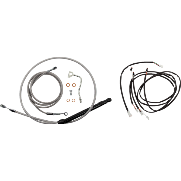 (image for) Burly Brand Ape Hanger Install Kit - Stainless Steel