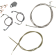(image for) LA Choppers Standard Cable Kit, Stainless Braided, 12"-14" Handlebars