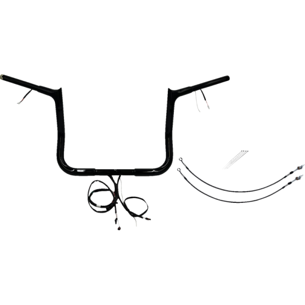 (image for) EZ Install Gloss Black 12" Pointed Top Handlebar Kit