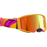 (image for) Alpinestars Supertech Goggle, Corp Yellow/Pink with Mirror Red Lens