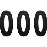 (image for) Standard Numbers - 6" Black - No. 0