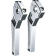 (image for) 8" Chrome Pullback 1" Handlebar Riser Kit