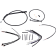 (image for) Burly Brand Black Vinyl Handlebar Cable and Brake Line Kit for Jail Bars, For 12" Jail bars