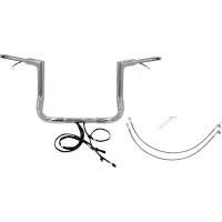 (image for) Fat Baggers Flat Top EZ Install Handlebar 12" Chrome
