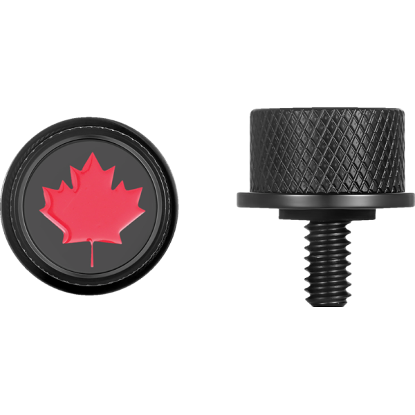 (image for) FIGURATI DESIGNS Seat Screw Black Red Maple Leaf