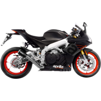 (image for) LV-10 Black stainless steel Slip-On for APRILIA Tuono V4 1100/Factory 17-20