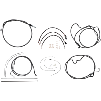 (image for) Black Pearl Designer DOT Handlebar Kit - 12-14 in. Apes