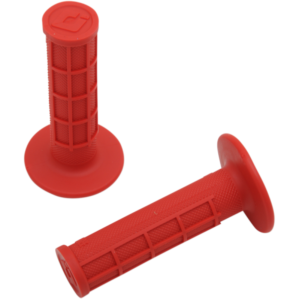 (image for) ODI Ruffian MX Single-Ply Grips - Half-Waffle - Red