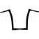 (image for) Fat Baggers 1 1/2" Flat Top EZ Install Handlebars - Gloss Black - 16" End Rise