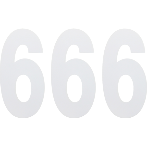 (image for) FACTORY EFFEX Standard Numbers - 6" White - No. 6