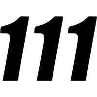 (image for) SX Series Numbers - 4" Black - No. 1