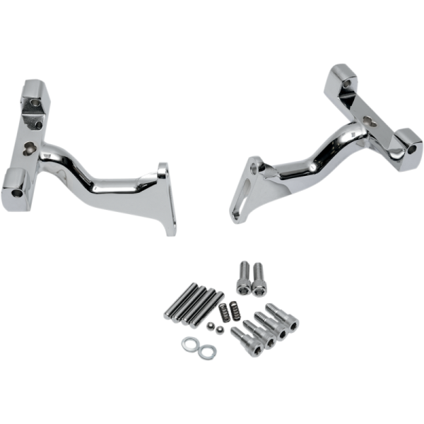 (image for) Drag Specialties Raised Passenger Floorboard Mounts Chrome