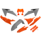 (image for) Complete Body Kit - Black/gray/orange