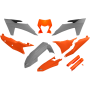 (image for) Complete Body Kit - Black/gray/orange