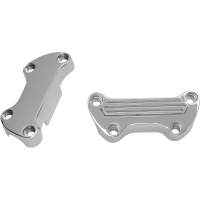 (image for) Handlebar Clamp with Skirt Chrome Finned