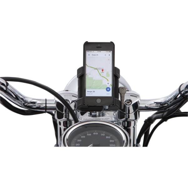 (image for) CIRO LLC Smartphone Holder without Charger - Black 7/8" and 1" Handlebar Mount