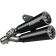 (image for) Akrapovič Dual Black Stainless Mufflers w/ Stainless End Caps & Link Pipe for BMW R 12 Series