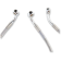 (image for) Clear-Coated Stainless Steel Front Brake Line Kit, +6" Ext