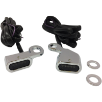 (image for) LED Handlebar Marker Lights Chrome/Smoke