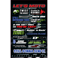(image for) MotoTalk misc. sayings Decal Sheet